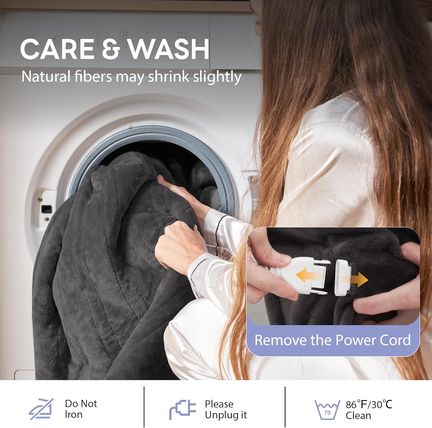 Heated Blanket Electric Blanket Full Size 84"x72" Fast Heating Electric Blanket with 12 Hours Auto-Off and 6 Heating Settings Overheat Protection Cozy Soft Flannel Heated Throw Blanket ETL-Certified - Image 6