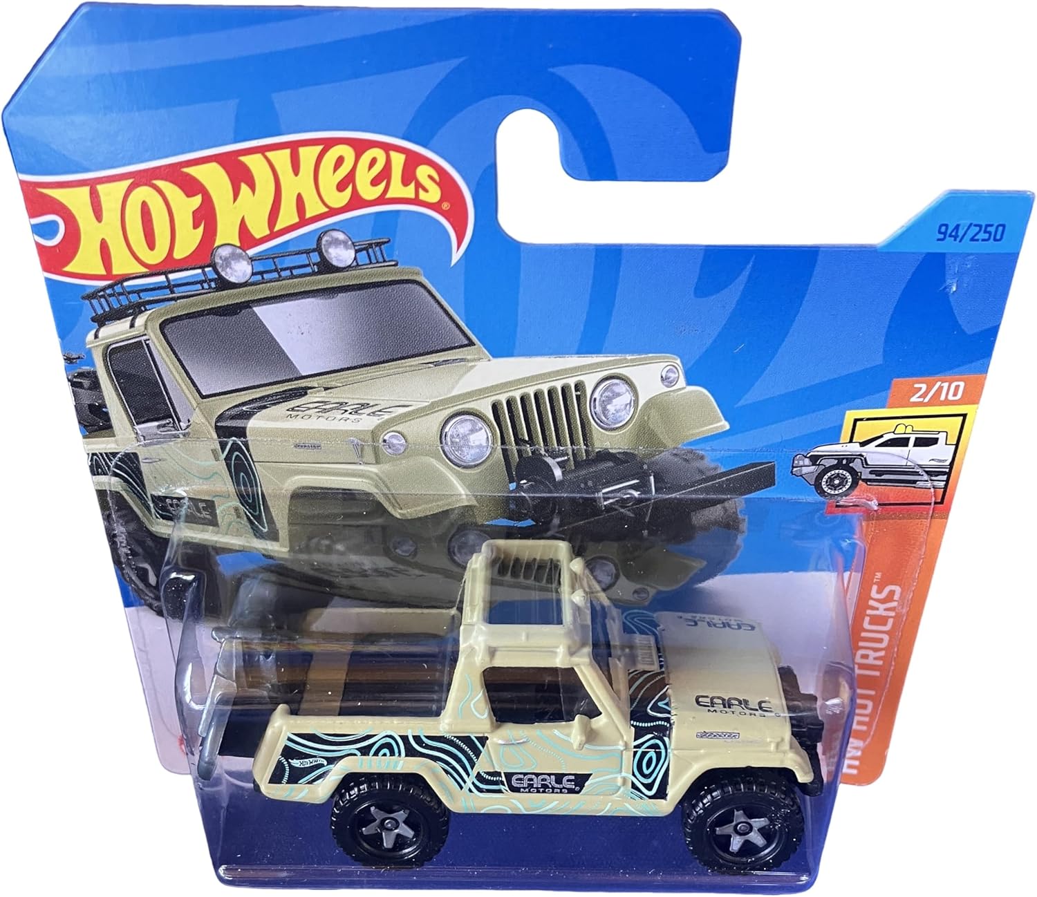 Hot Wheels - ´67 Jeepster Commando - HW Hot Trucks 2/10 - HKJ02 - Short Card - Pickup - Earle Motors - Mattel 2023 - 1:64