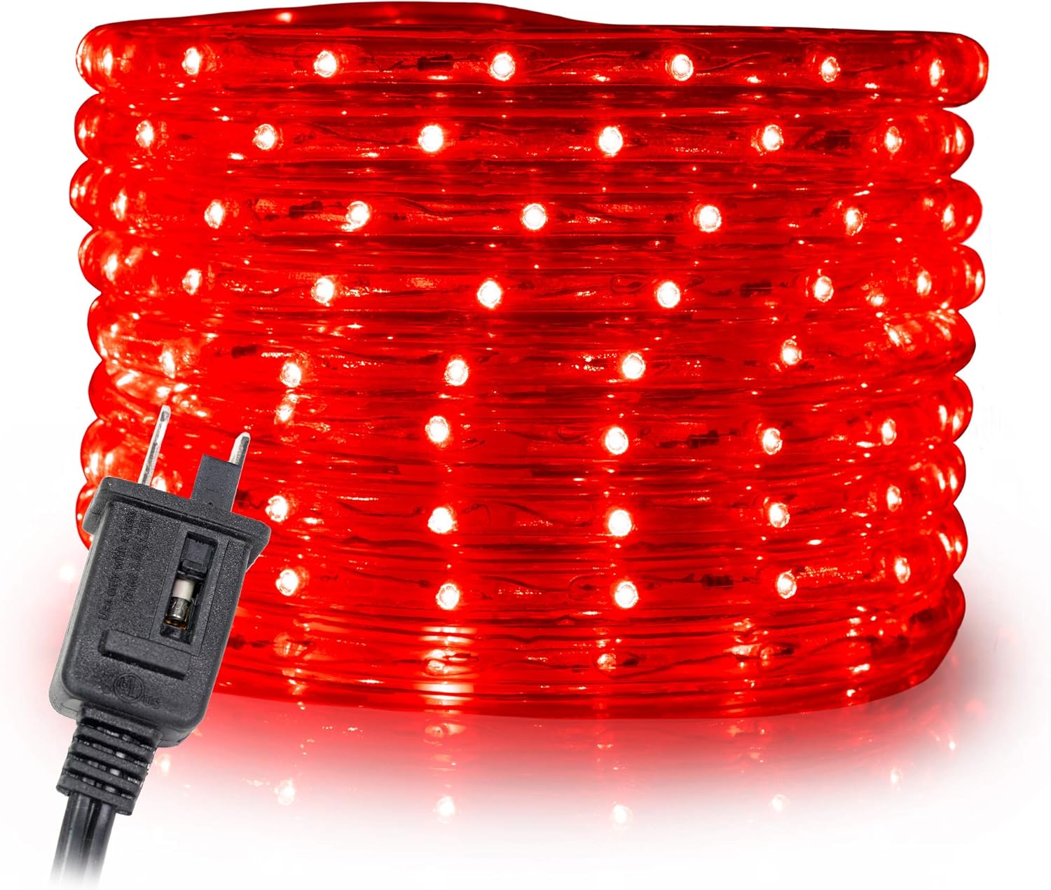 Frее Shірріng 🛒 WYZworks 100 feet 1/2" Thick RED Pre-Assembled LED Extendable Rope Lights with 10', 25', 50', 150' Option - Christmas Holiday Decoration Lighting  ETL Certified