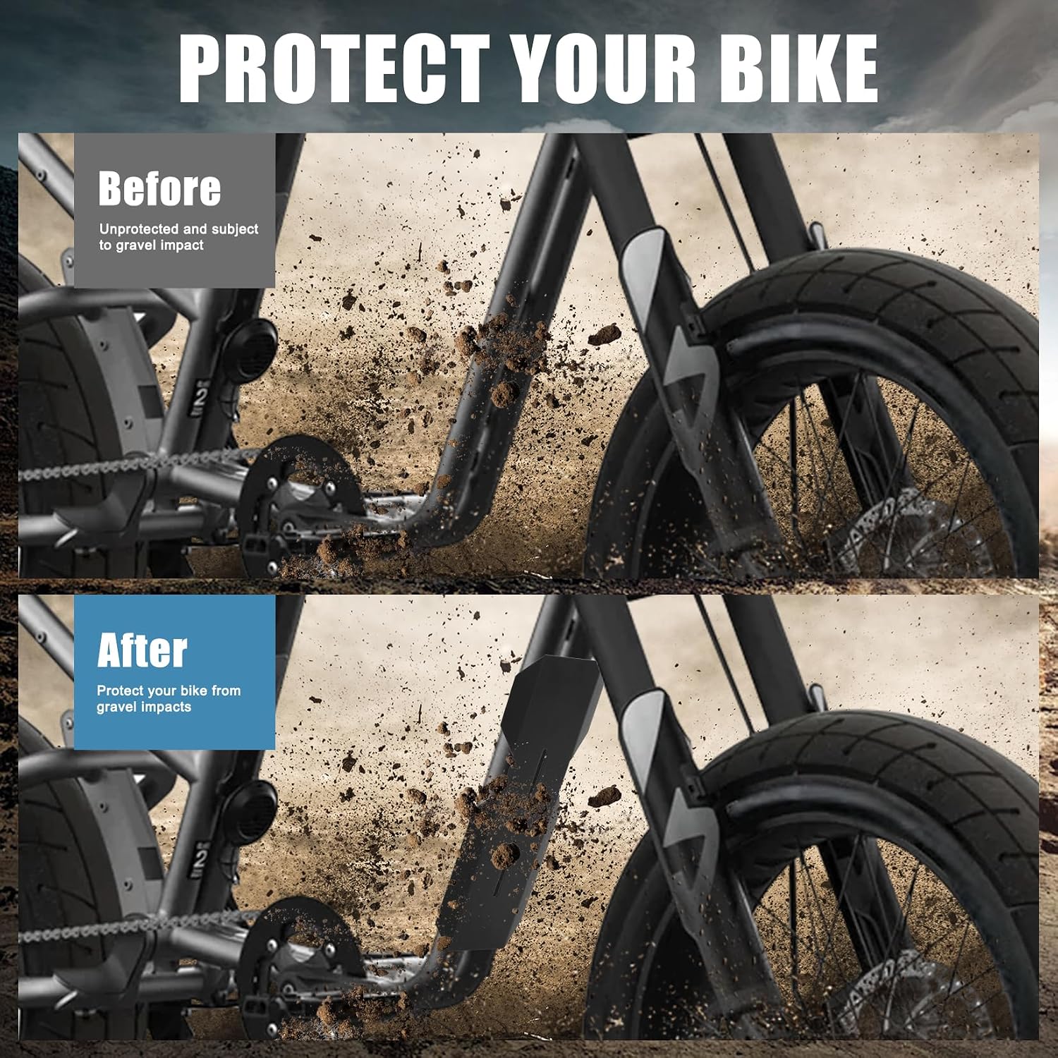 Middle Mudguard for Super 73, PSLER Motorcycle Middle Mud Guard for Ebike Ridstar Q20 for Super 73 RX/S1/S2