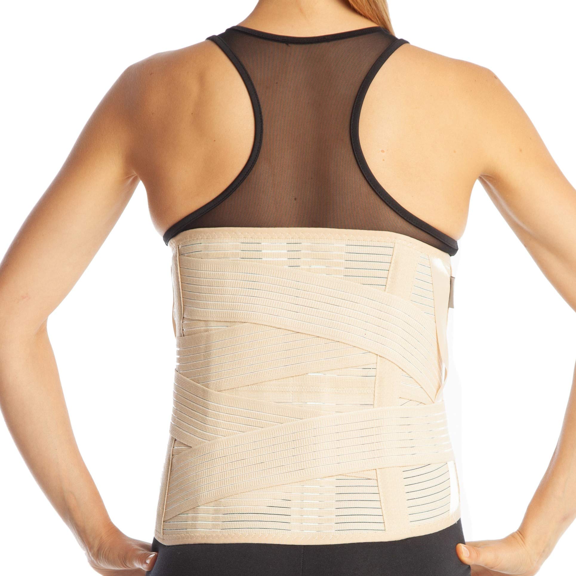 Medical pour le dos - Lumbosacral Ceinture de maintien - Taille Dos 32 cm (XXL, beige)