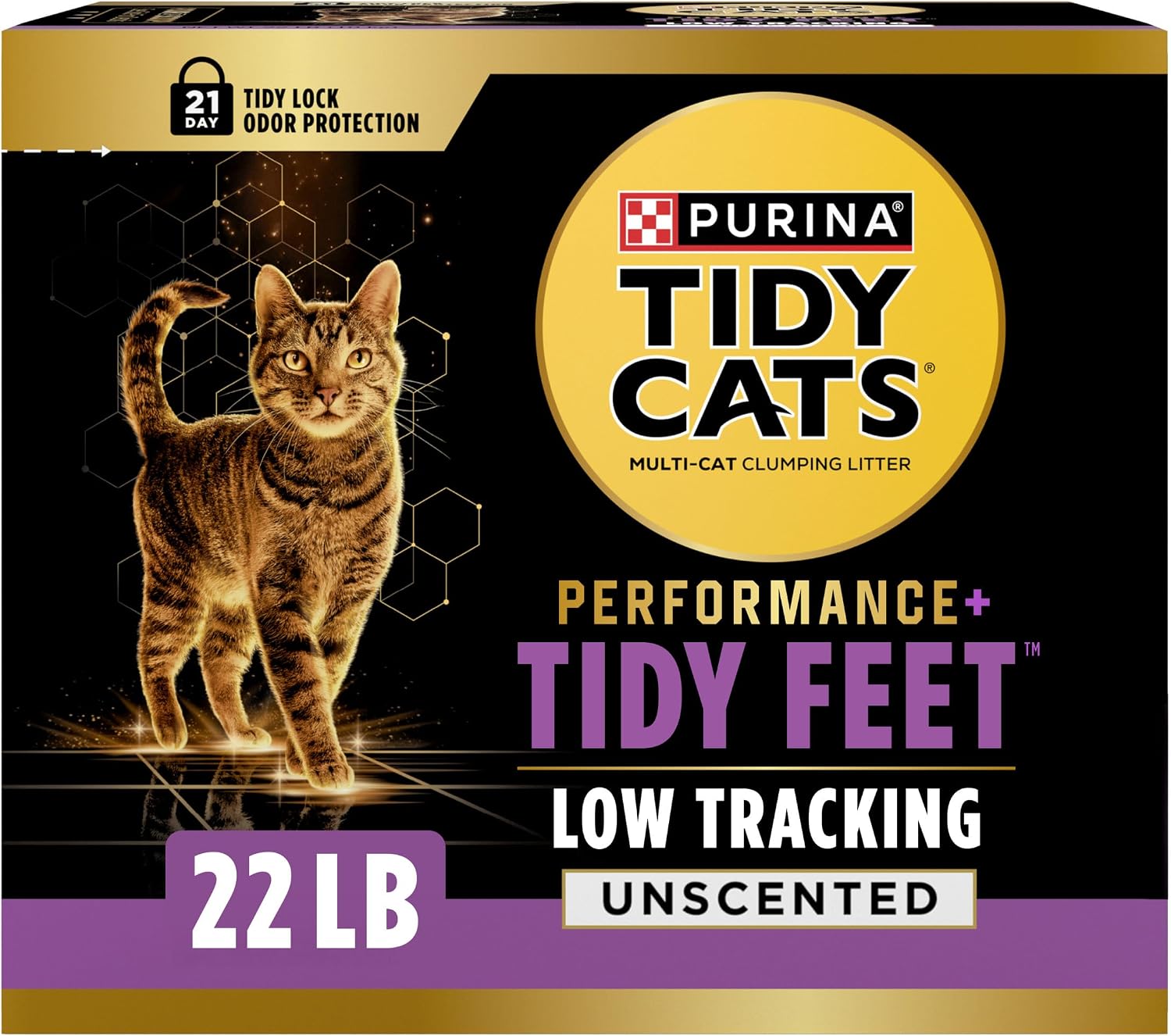 Purina Tidy Cats Low Tracking Unscented Clumping Multi Cat Litter - 22 lb box