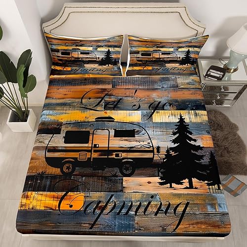 Miniatura 9 de Juego de sábanas bajeras de cuadrícula amarilla, gris y blanco, tamaño Queen, diseño de animales kawaii, diseño de elefante, funda de cama vintage