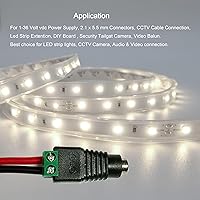 Vista 6 de DAYKIT 10 pares de adaptadores de enchufe de alimentación de 12 V macho+hembra 2.1 x 5.5 mm para cámara CCTV