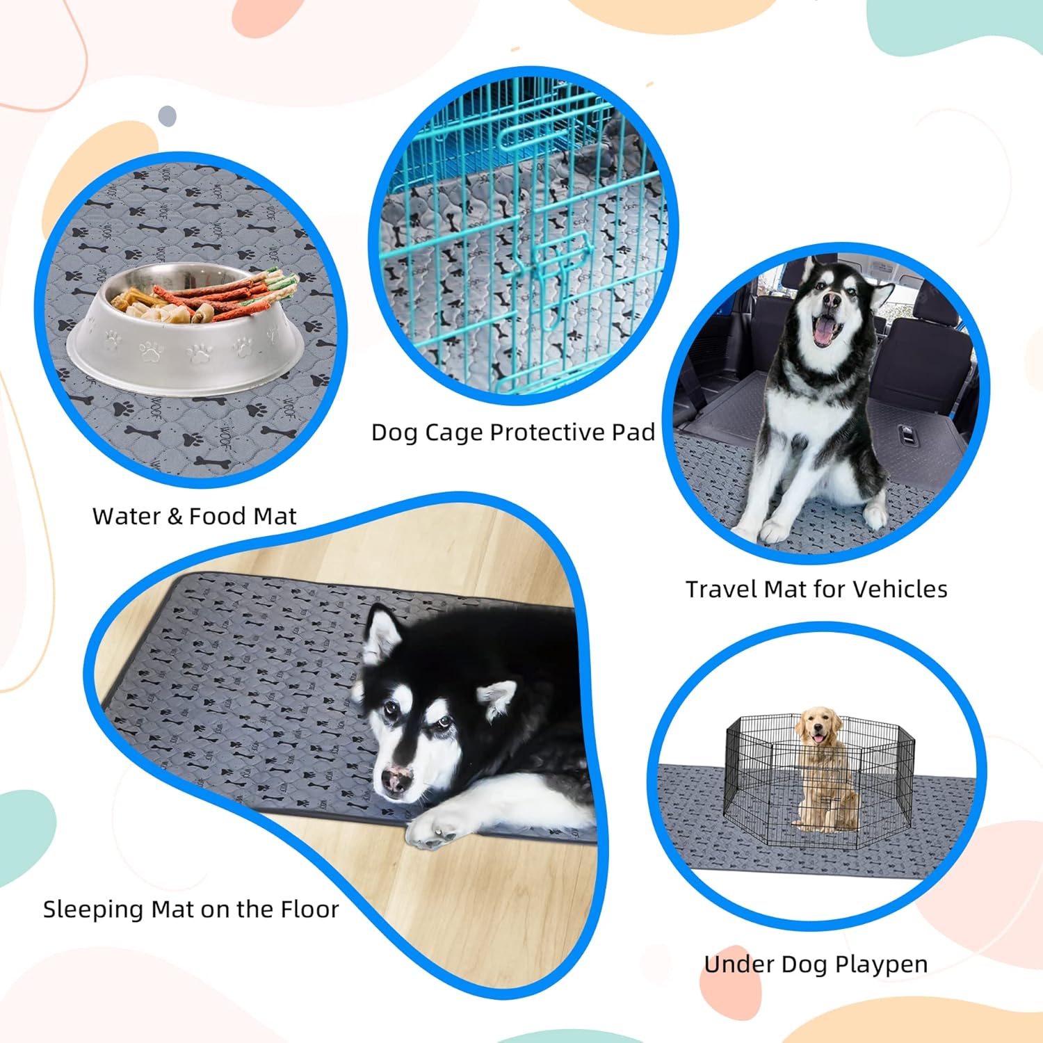 Washable Pee Pads for Dogs and Upgraded Dog Car Seat Cover for Back Seat : Pet Supplies