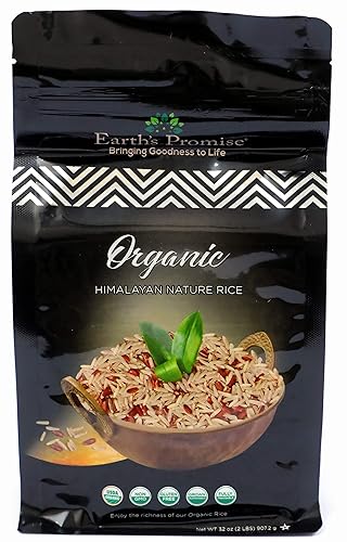 Earth's Promise - Arroz rojo orgánico y arroz integral de 32 onzas (paquete de 1) - Orgánico, sin OMG, bajo índice glucémico, sin gluten, sin