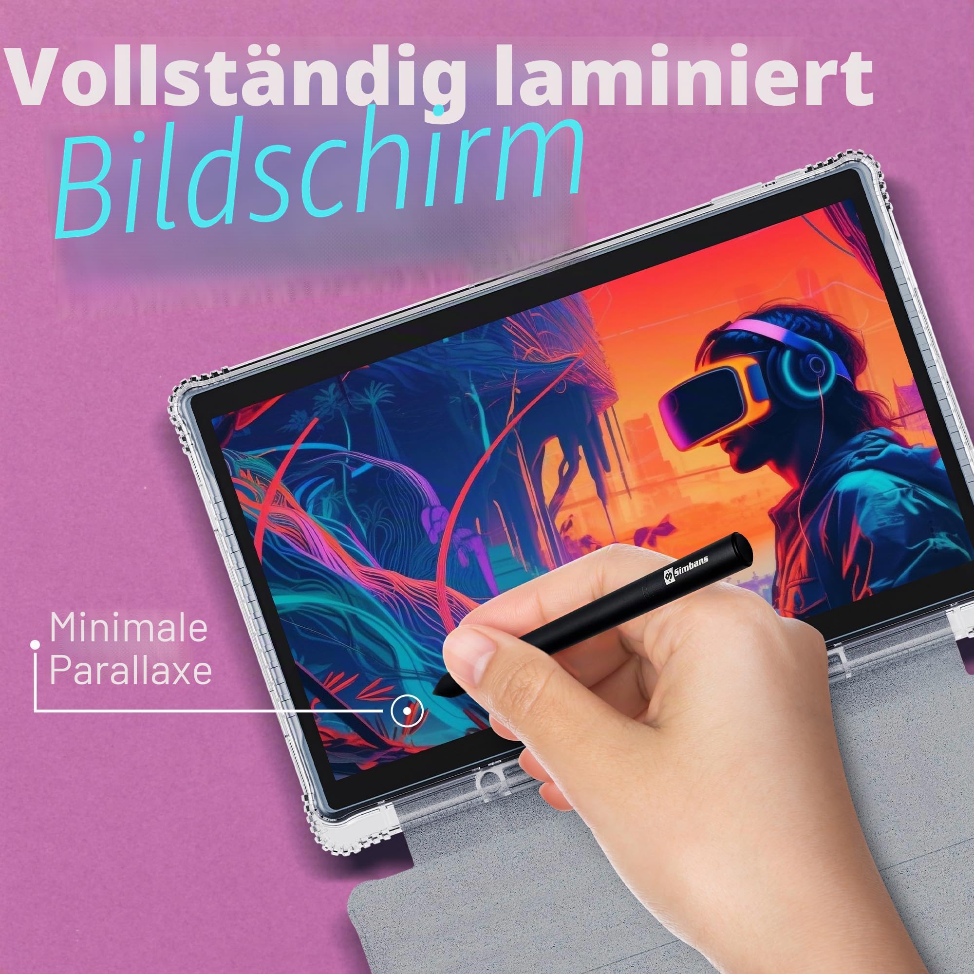 PicassoTab X14 Größtes Eigenständiges Zeichentablett • Kein Computer erforderlich, 14" Display, Stylus, PRO Zeichen Apps & Tutorials Inklusive • Tragbares Grafiktablett für Digitale Künstler •X14