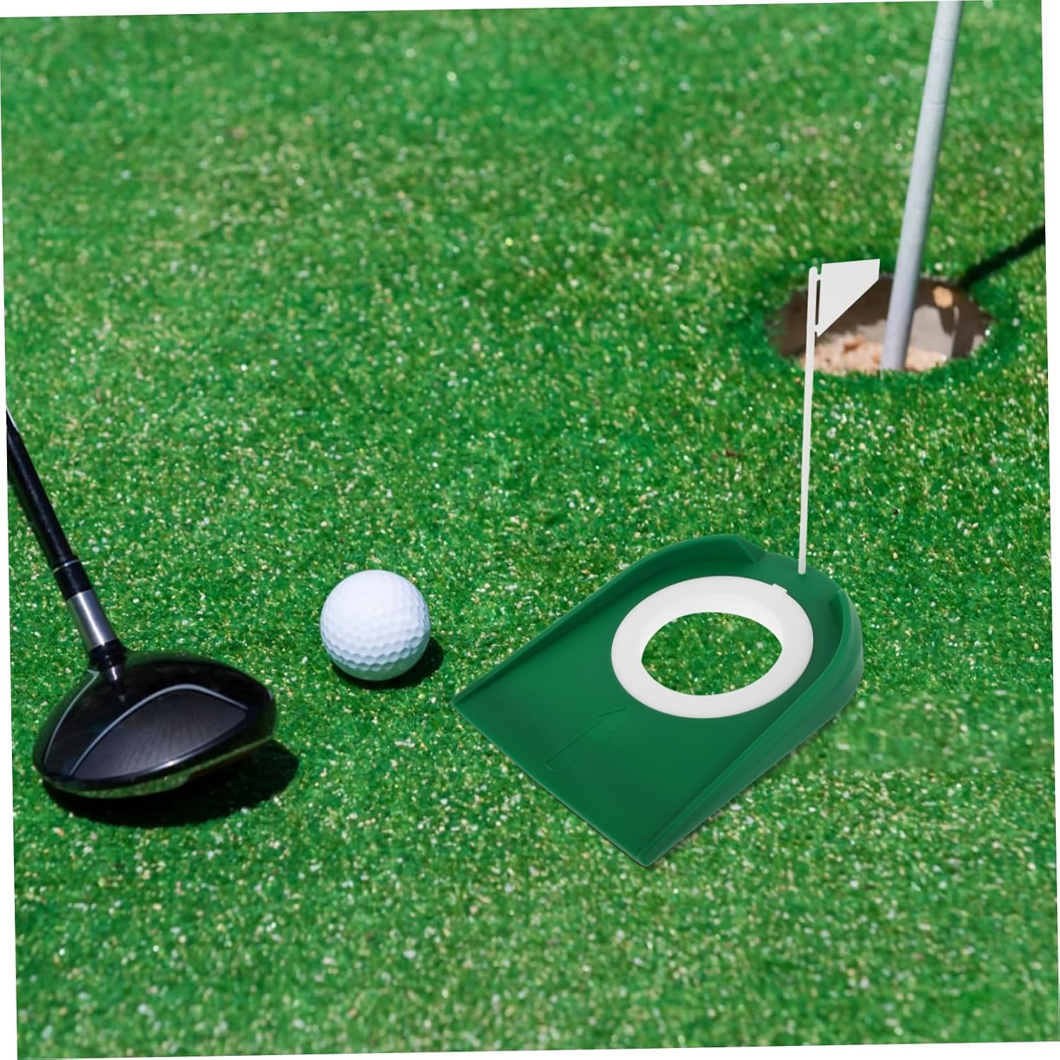 ibasenice Golf Putting Cup Detachable Practice Tool for Skill Improvement Durable Plastic Training Aid with Flag for Home and Office Use