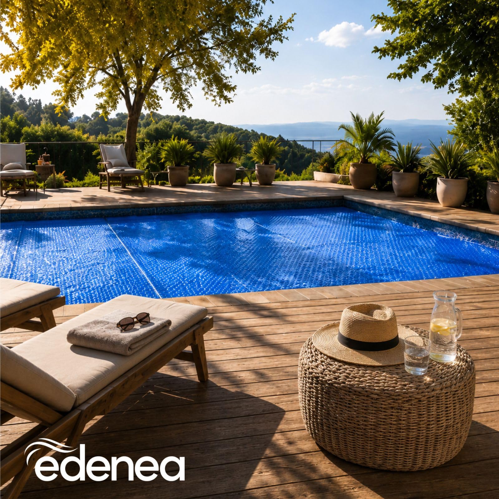 Bâche à Bulles Solaire Piscine 10 x 5 m - Epaisseur Pro 400 Microns - Bleu - Recoupable - Oeillets Offerts