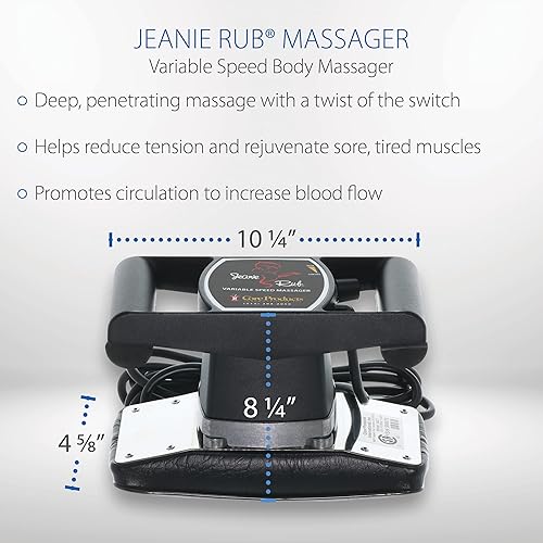 Miniatura 5 de Core Products Jeanie Rub Massager Deluxe Package - Masajeador eléctrico de velocidad variable para aliviar el dolor de tejido profundo, masaje de