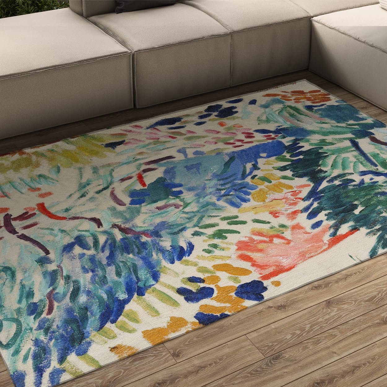 Tapis grand de jardin abstrait Henri Matisse 160x200cm lavable