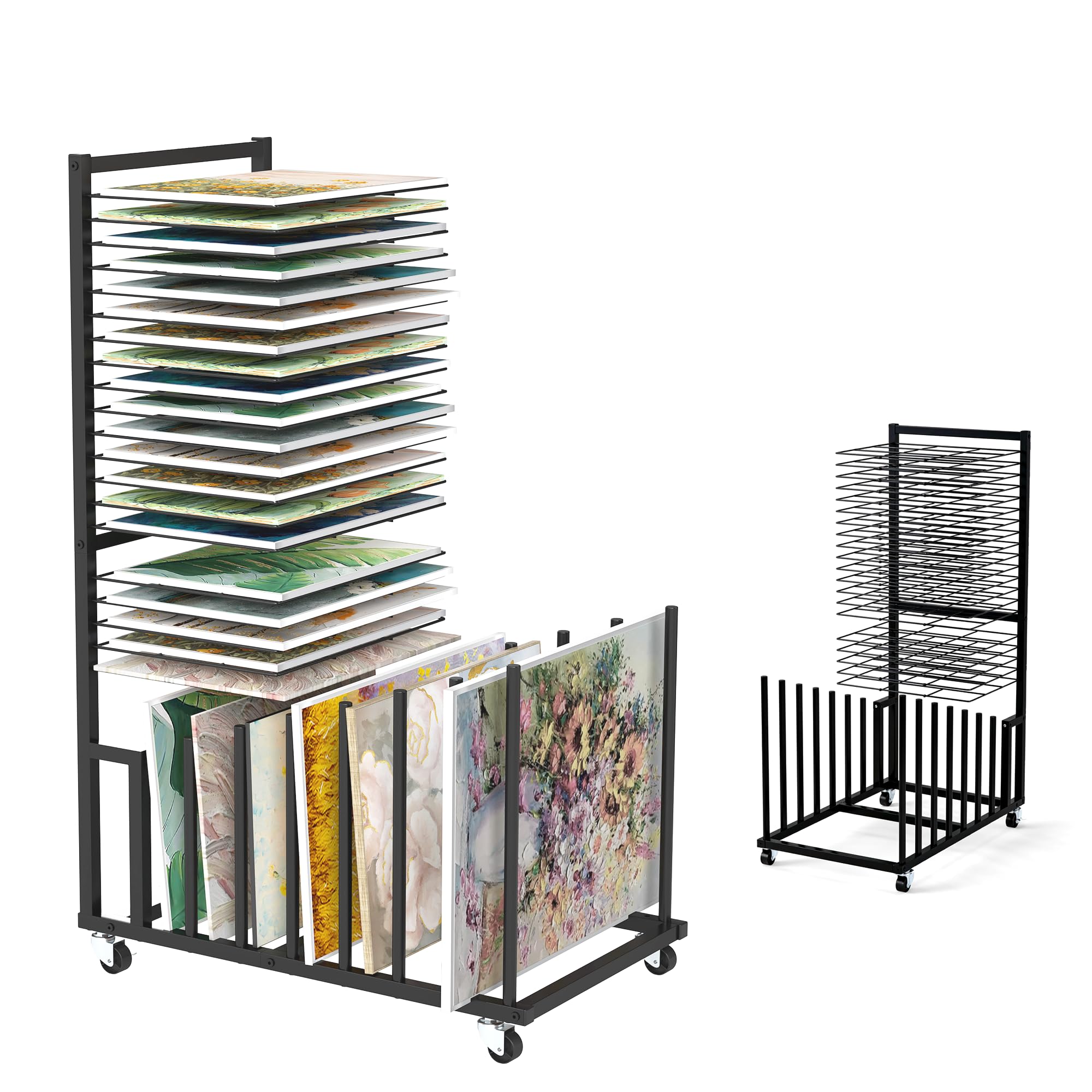 Étagère de rangement en métal pour art et séchage de peinture en classe