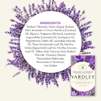 Yardley Bar Soap, English Lavender, 2 Count
