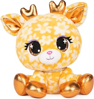 P.Lushes Designer Fashion Pets Daisy Doemei Doe Premium Stuffed Animal, Yellow/Gold, 6”