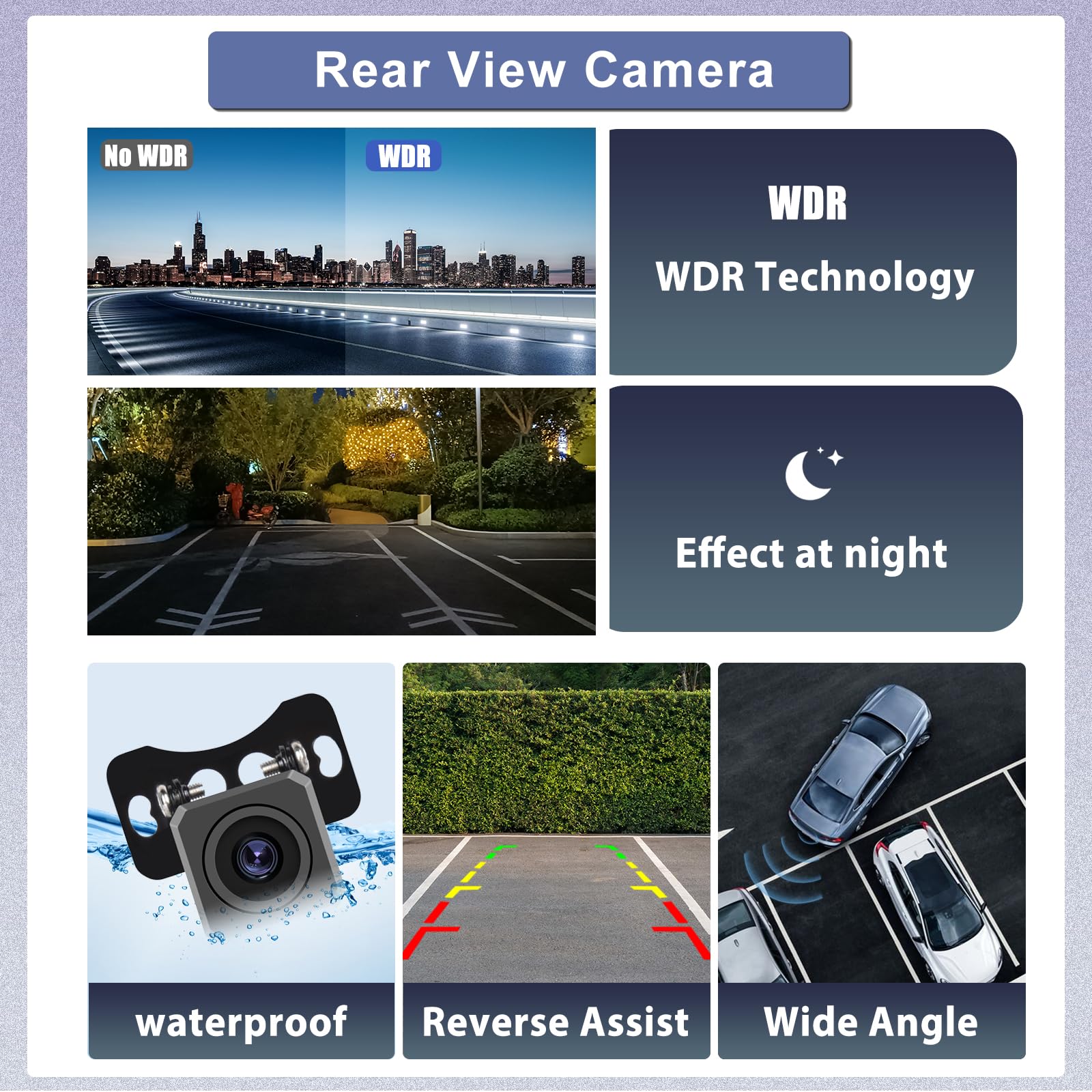 Rétroviseur Dashcam sans Fil Apple Carplay Android Auto 11.26 Pouces Écran Tactile Mirror Dashcam avec Caméra Frontale Caméra de Recul Bluetooth/Commande Vocale/Émetteur FM/Aide au Stationnement