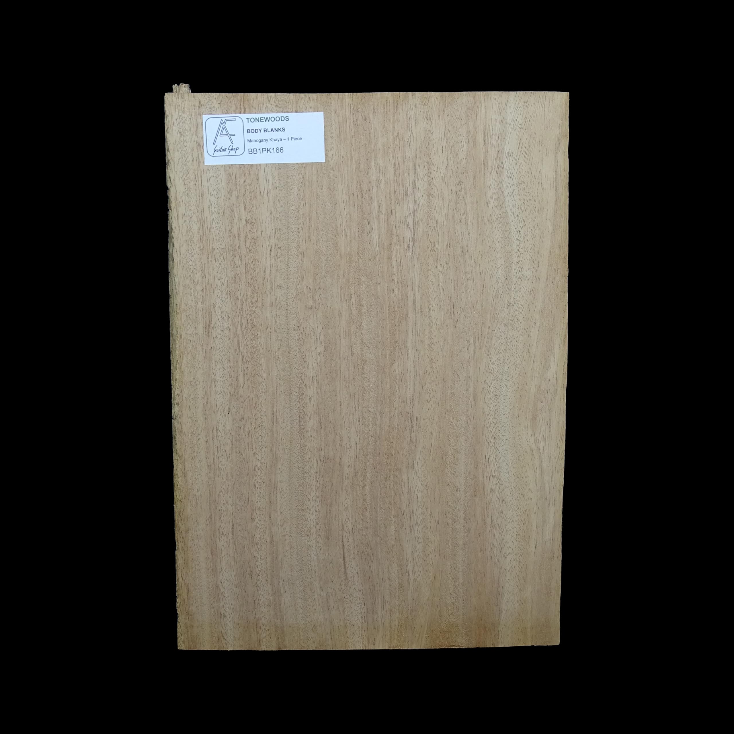 Corps de guitare en acajou du Gabon 1 pièce calibré Khaya BB1PK166 pour luthier