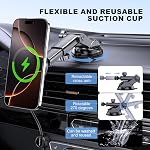 MOKPR for MagSafe Car Mount Charger, Magnetic Phone Holder for Your Car Charger Dash Windshield Vent Magnetic Wireless Car Charger Mount for iPhone 17 16 15 14 13 12