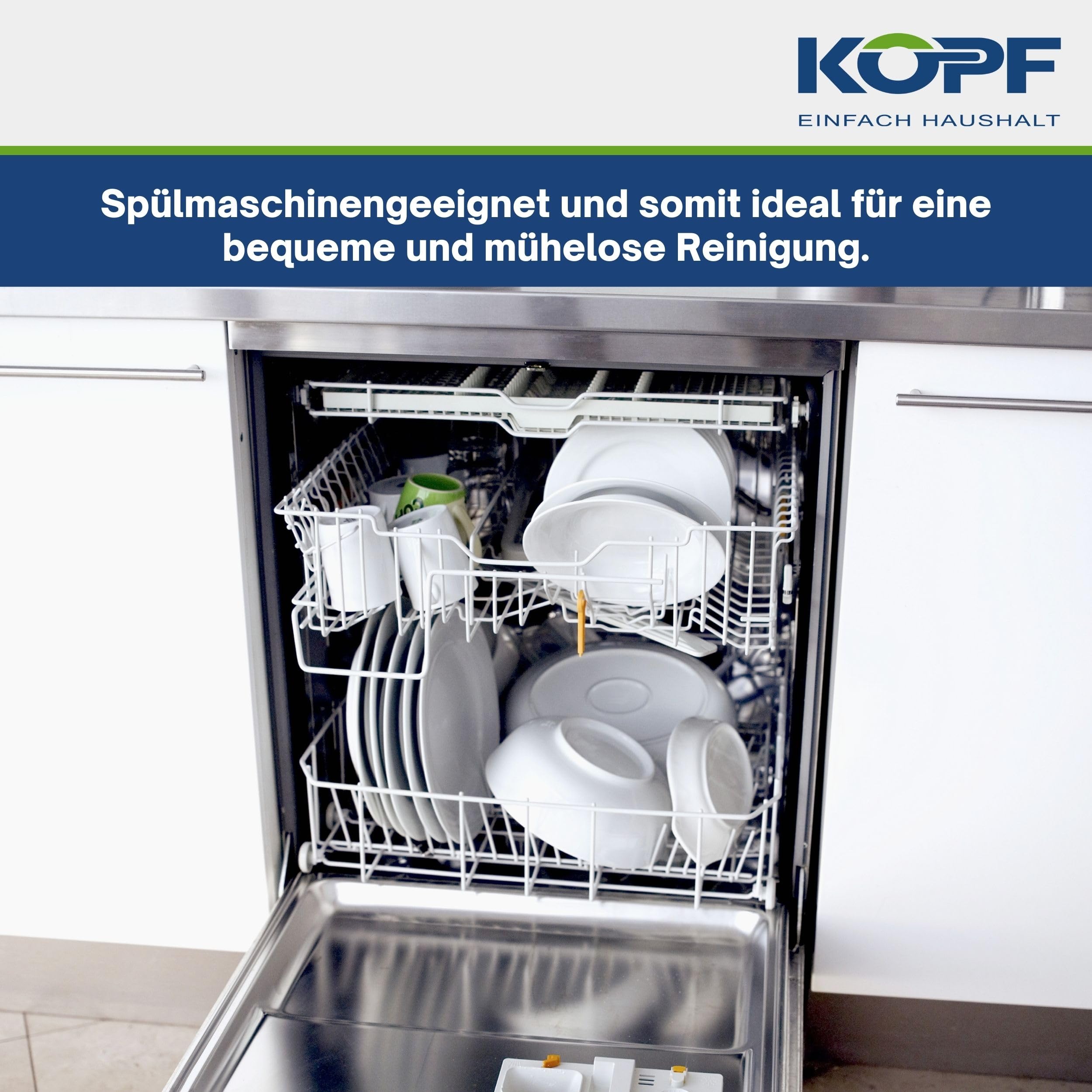 Kopf Topfset Merkur aus Edelstahl - Induktionstöpfe mit Schüttrand, Literskala und Glasdeckel – 4-teilig