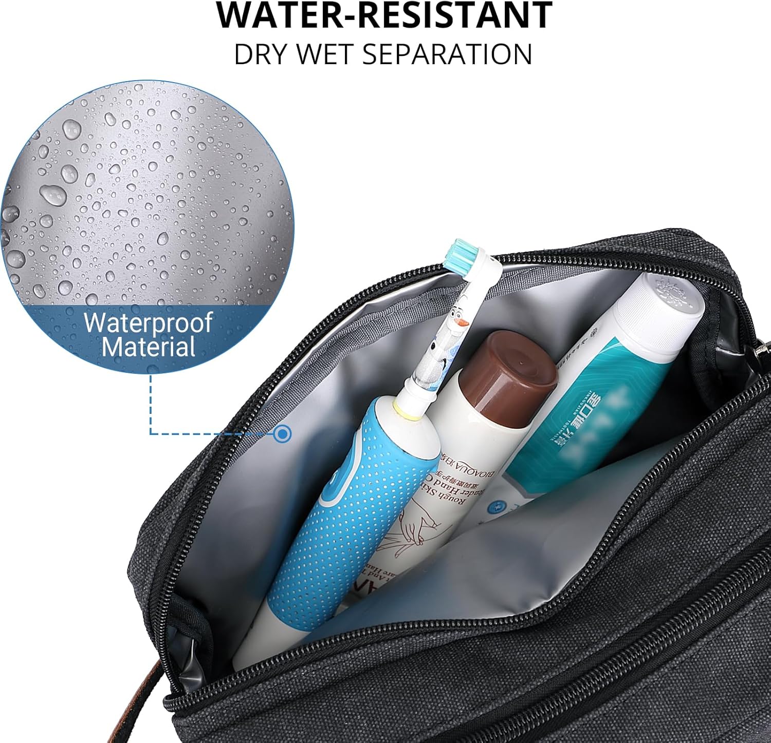 WITZMAN Travel Backpack for Men Carry on Luggage Backpack Duffel bag with Shoe Compartment Toiletry Bag Hanging Dopp Kit Organizer Water-resistant