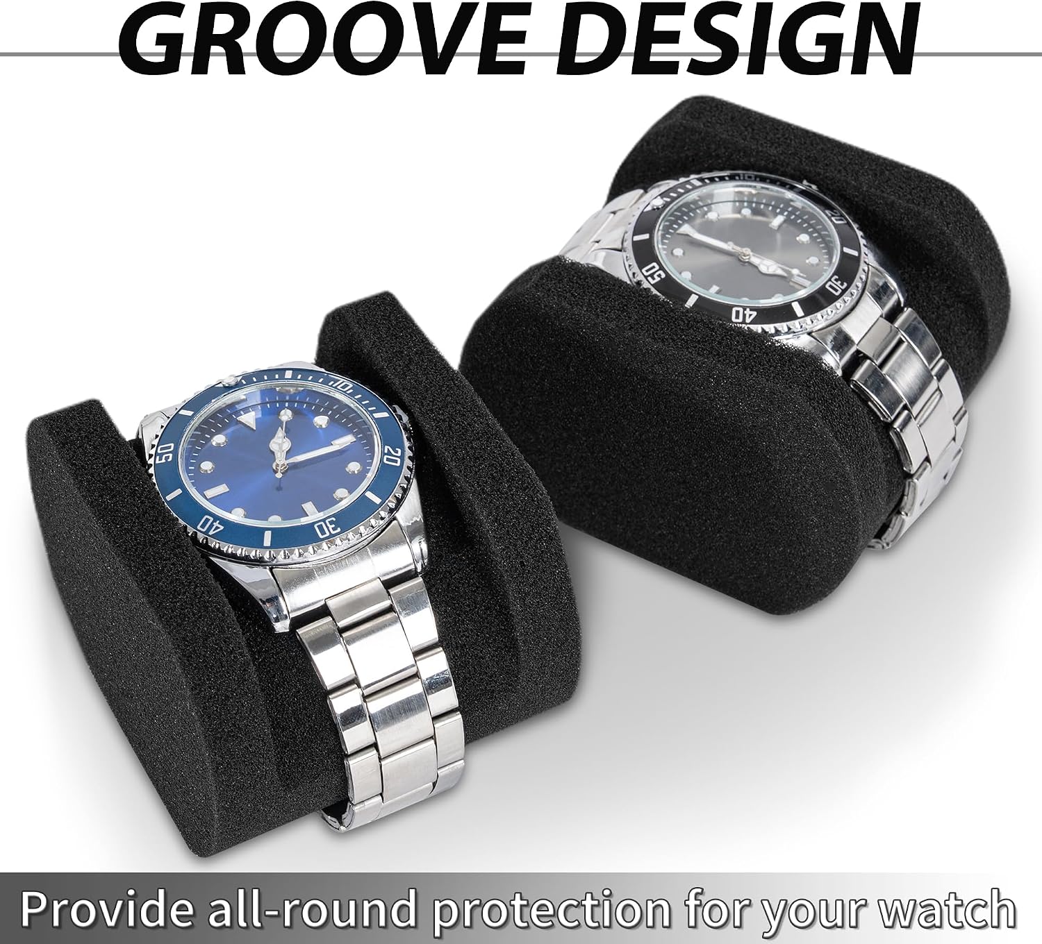 8 slots watch storage box, portable hard watch travel box, watch storage display storage box, padded watch portable box for watches