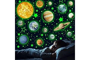 Mesmerizing Glow-in-the-Dark Sky on Your Ceiling: Solar System Wall Decals