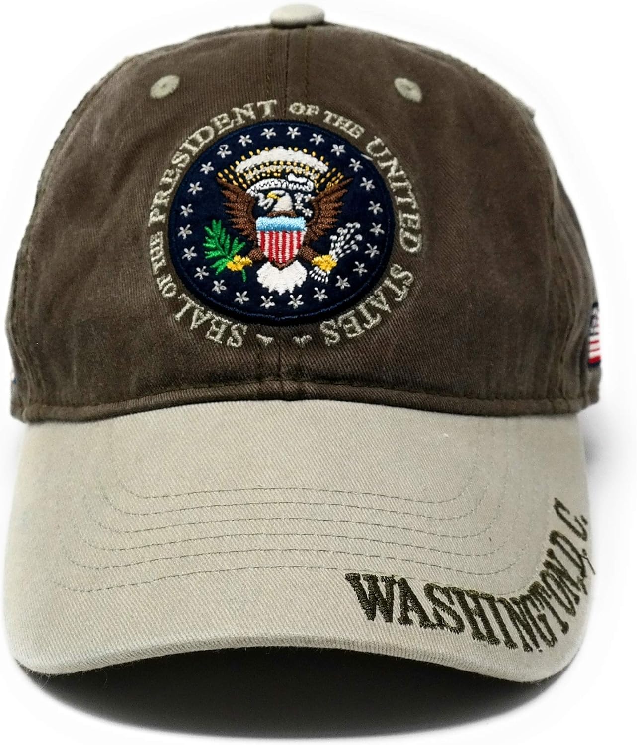 Presidential Seal Hat Washington DC Hat Baseball Cap (Olive and Khaki)