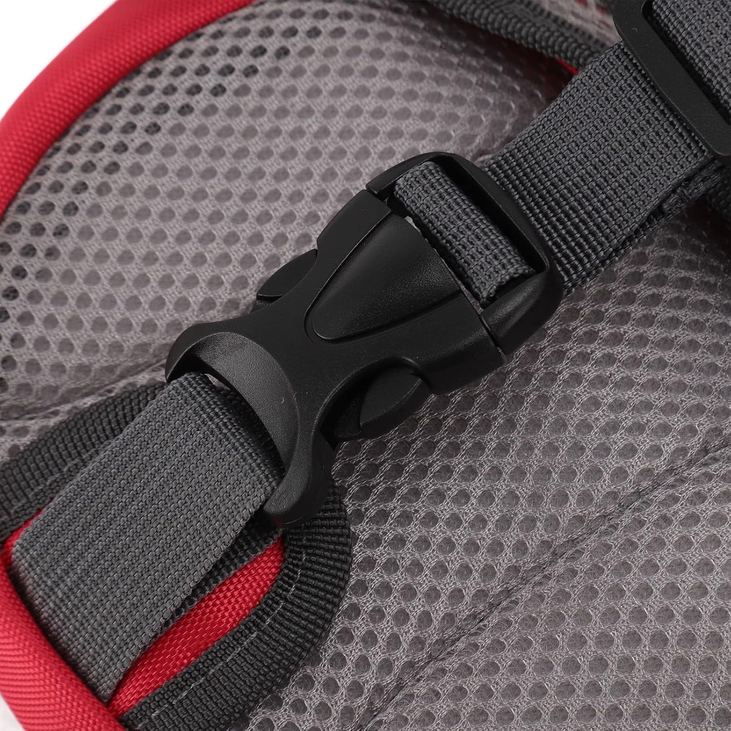 CCYLEZ Dog Backpack Saddle Bag, Dog Harness Saddlebag Easy to Wear Lightweight Breathable Large Capacity Reflective Stripe for Camping (Red)
