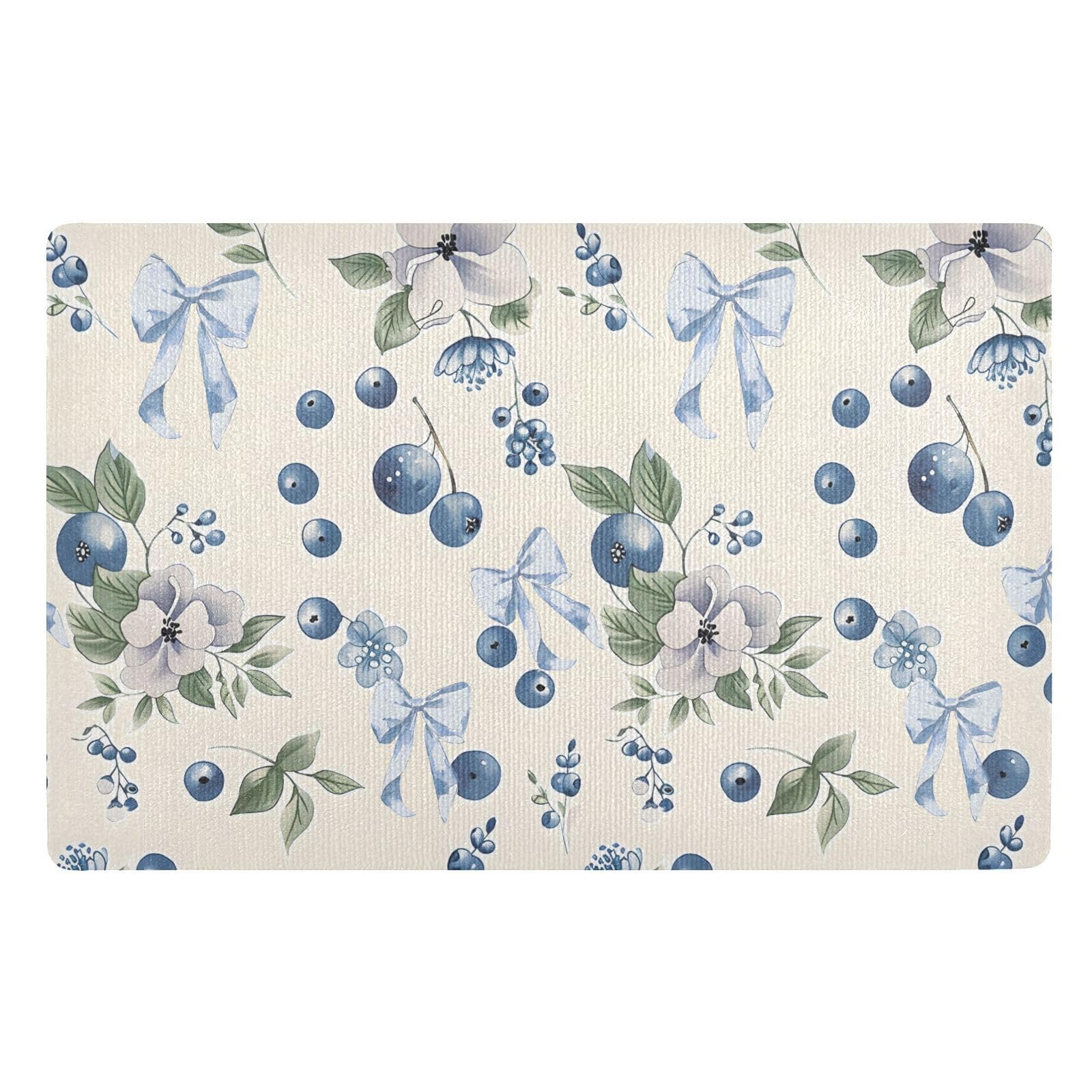 Paillasson d'intérieur motif nœud bleu pour sublimer votre entrée de maison