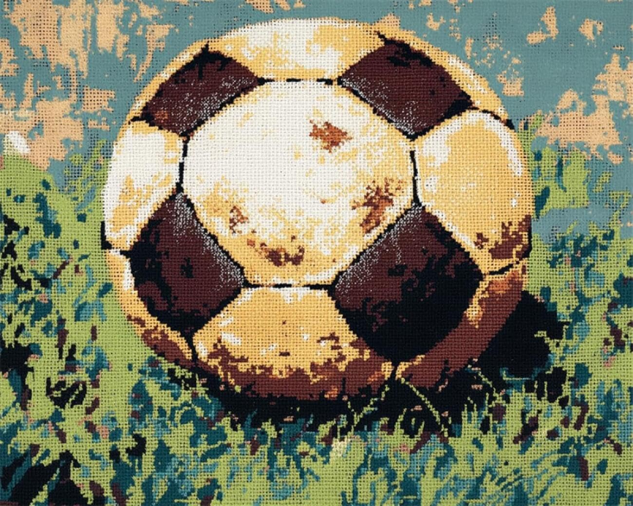 AxiangziK DIY Latch Hook Rugs Kits Cartoon Soccer DIY Rug Making Kits for Aldult Tapestry Set Embroidery Carpet Doormat Gift 39x55in