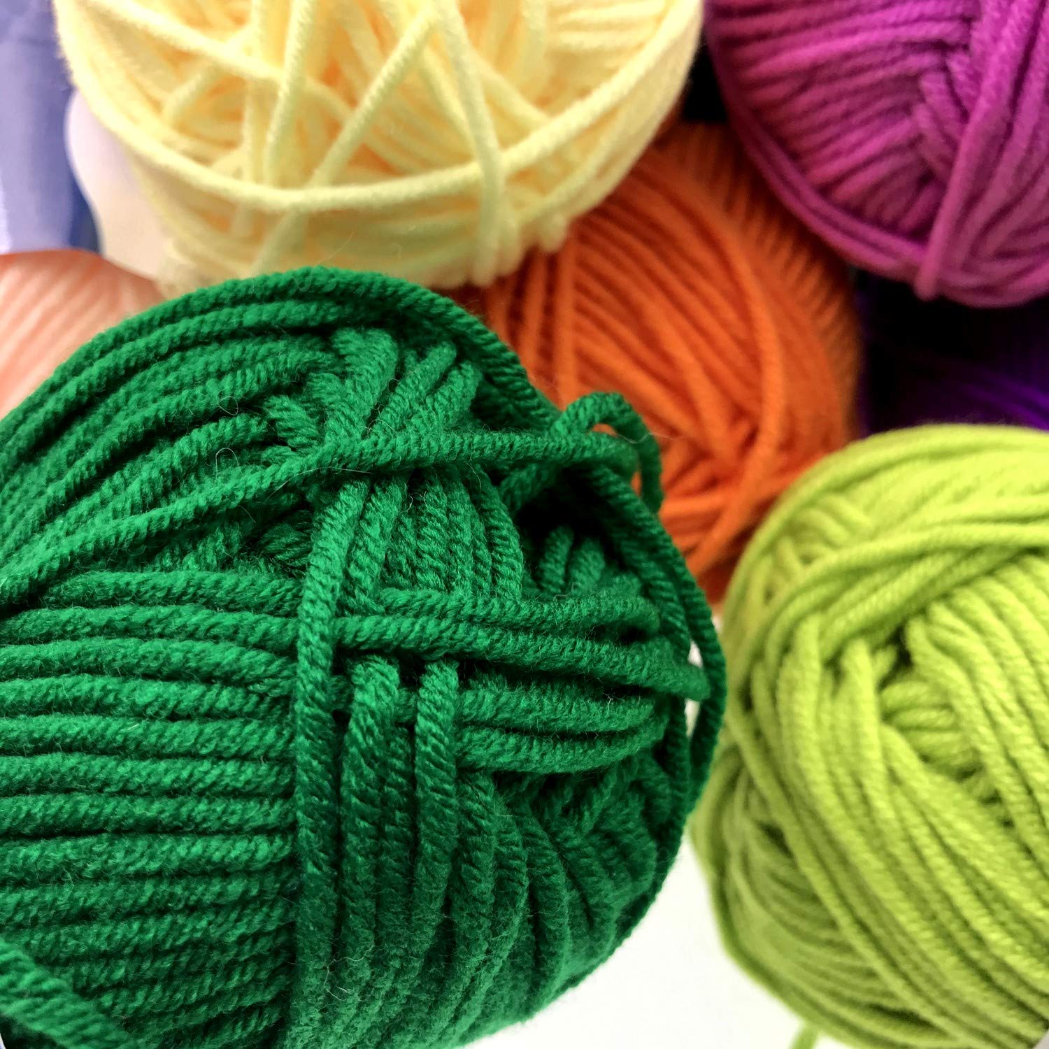 JZK 20 Multicolore 50g Super Morbido Filato di Lana di Cotone, matassine gomitoli Cotone per Uncinetto e Maglia per Indumenti Bambini amigurumi Cappello Sciarpa