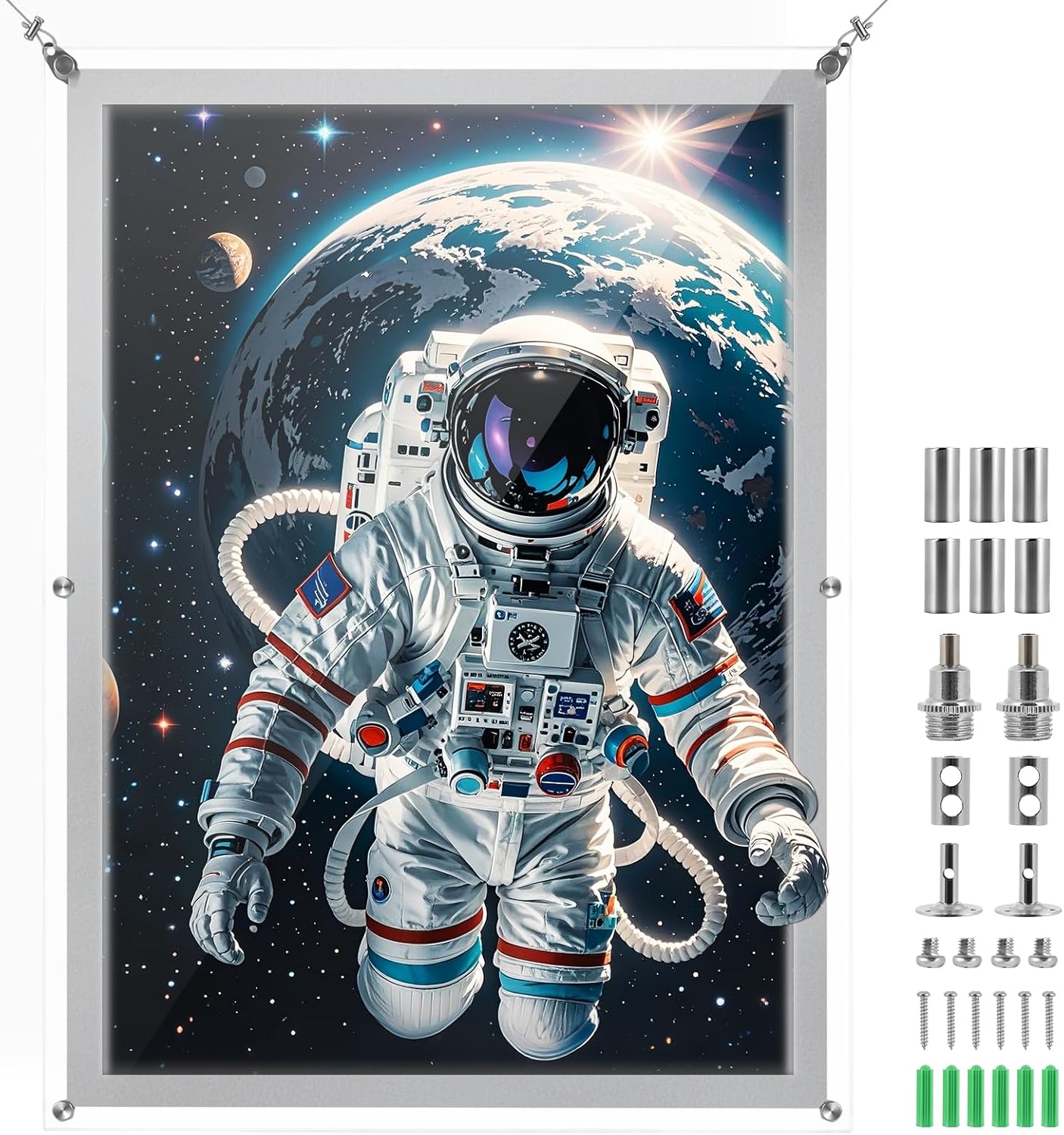 16 X 24 Inch Led Poster Frame, Ultra Thin Crystal Acrylic Picture Frame, A2 Led Frame for Pictures Wall Mounted & Hanging Clear Backlit Poster Frame for Office Store Sign Advertising Display