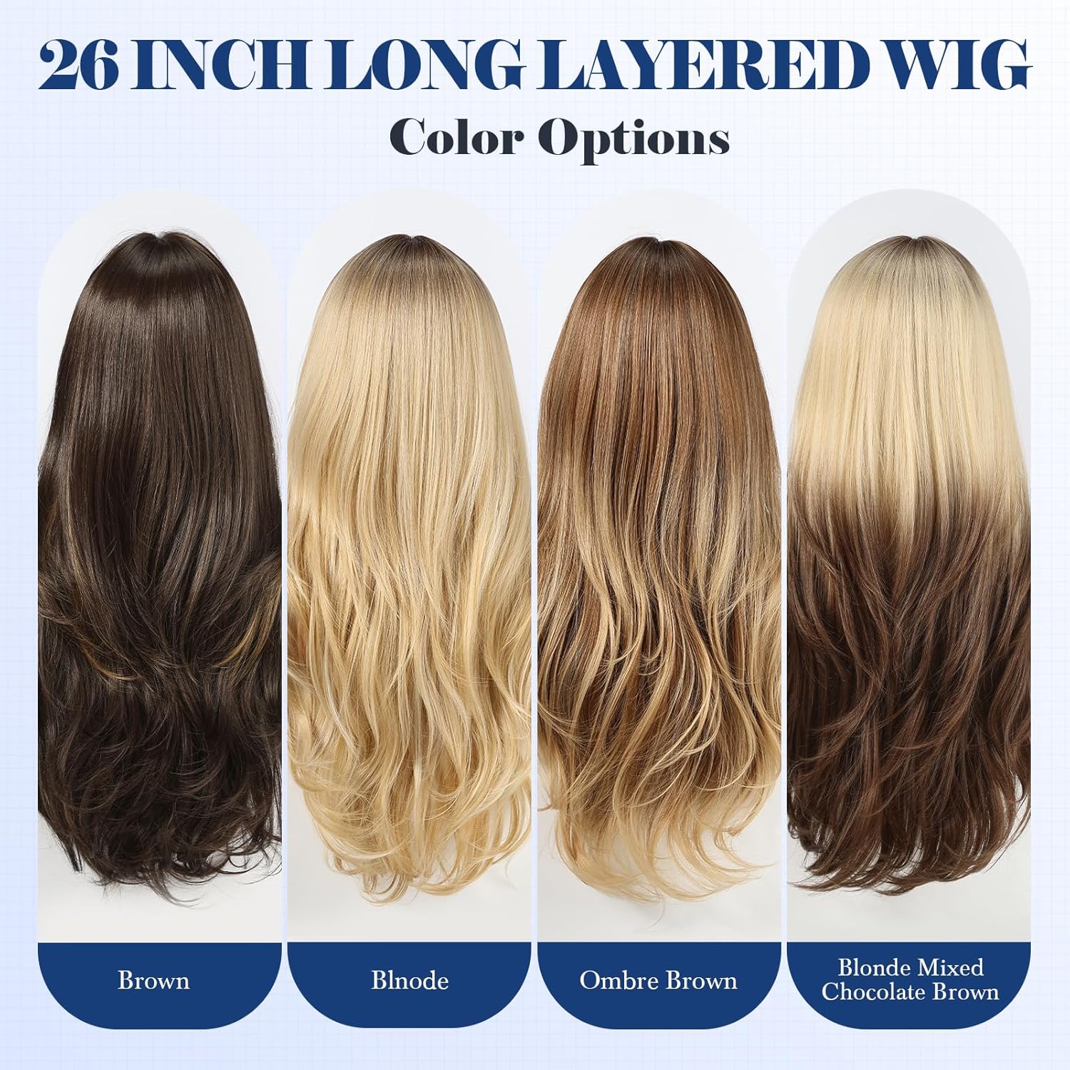 HAIRCUBE Long Dark Brown Wig with Bangs Layered Curly Wigs for Women Natural Synthetic Wigs for Daily Use (pelucas de cabello natural)