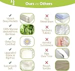BAMPURE 100% Organic Bamboo Sheets Queen Set 4PC - Ultra Soft & Breathable Cooling Sheets for Hot Sleepers - Hotel Luxury Queen Sheets - Deep Pocket Queen Bed Sheets - Draps Queen (Seaglass)