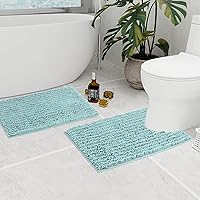 Vista 87 de Walensee - Alfombra grande para baño, antideslizante, 24 x 60 pulgadas color beige, absorbente y muy suave, felpilla peluda, extragruesa, lavar