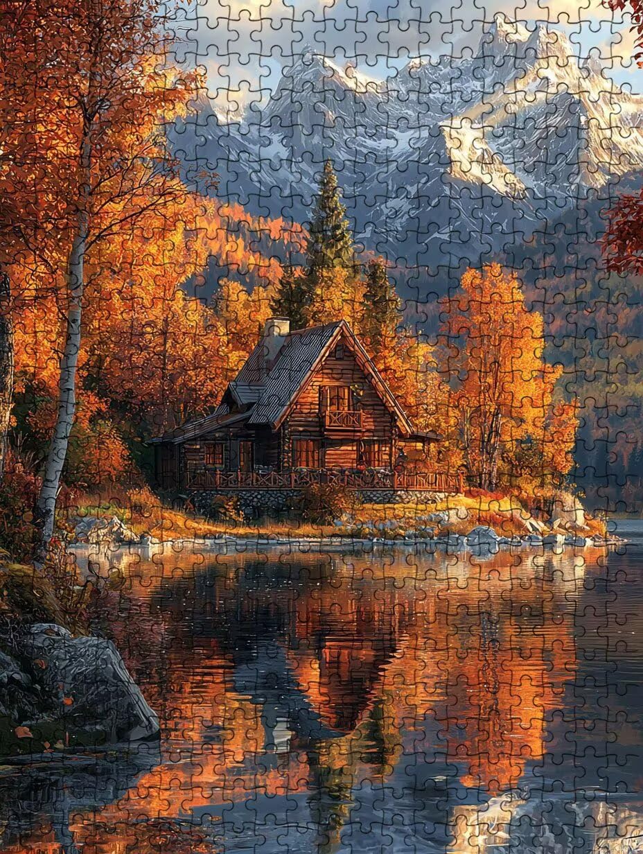 Puzzle 4000 Pezzi, Villa Della Foresta 3D Puzzle per Adulti Impegnativo, Educa Puzzles Artistico, Divertente E Stimolante Puzzles Decorativo per La Famiglia, Regalo e Decorazione Pareti DX0YL6-791