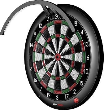 المهمة السهام Torus ST لينة تلميح دارت المجلس الخفيفة | Dartboard LED نظام الإضاءة للالكترونية وناعمة تلميح Dartboards، أسود TOR-ST