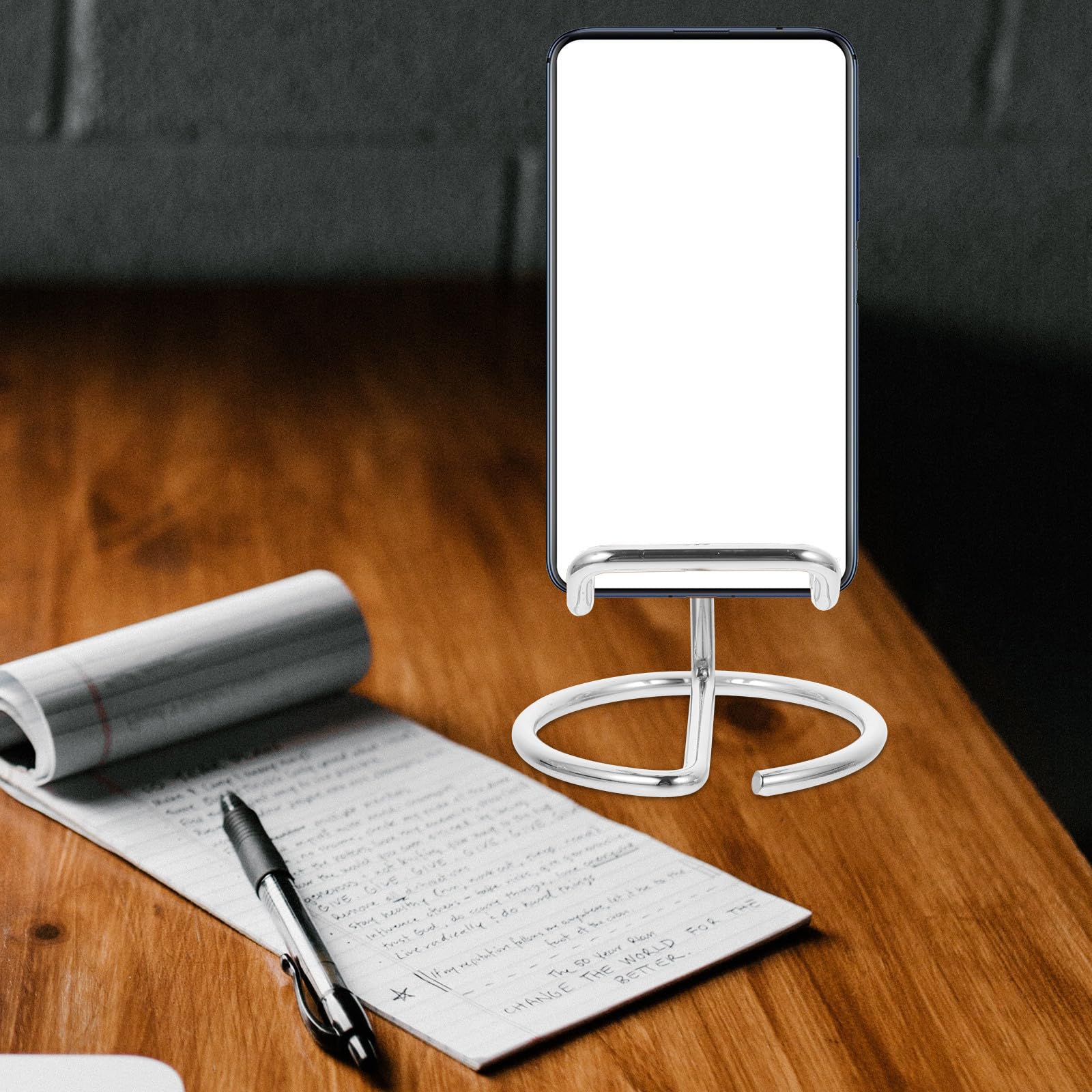 balacoo 2 Stück Pack Handyhalterung aus Eisen Tragbarer Desktop Handyständer mit Einfachem Design Praktische Aufbewahrung für Smartphone im Wohnzimmer oder Schlafzimmer