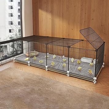 Chicken Coop Poultry Cage Duck Coop Hen House Small Animal Cage Large Metal Chicken Coop Easy to assemble With wheels at the bottom Suitable for hens to lay eggs With tray for easy cleaning144