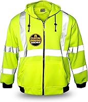 Vista 1 de KwikSafety - Charlotte, NC - Sudadera de forro polar de seguridad para hombres Chaqueta reflectante de alta visibilidad y PPE, ligera