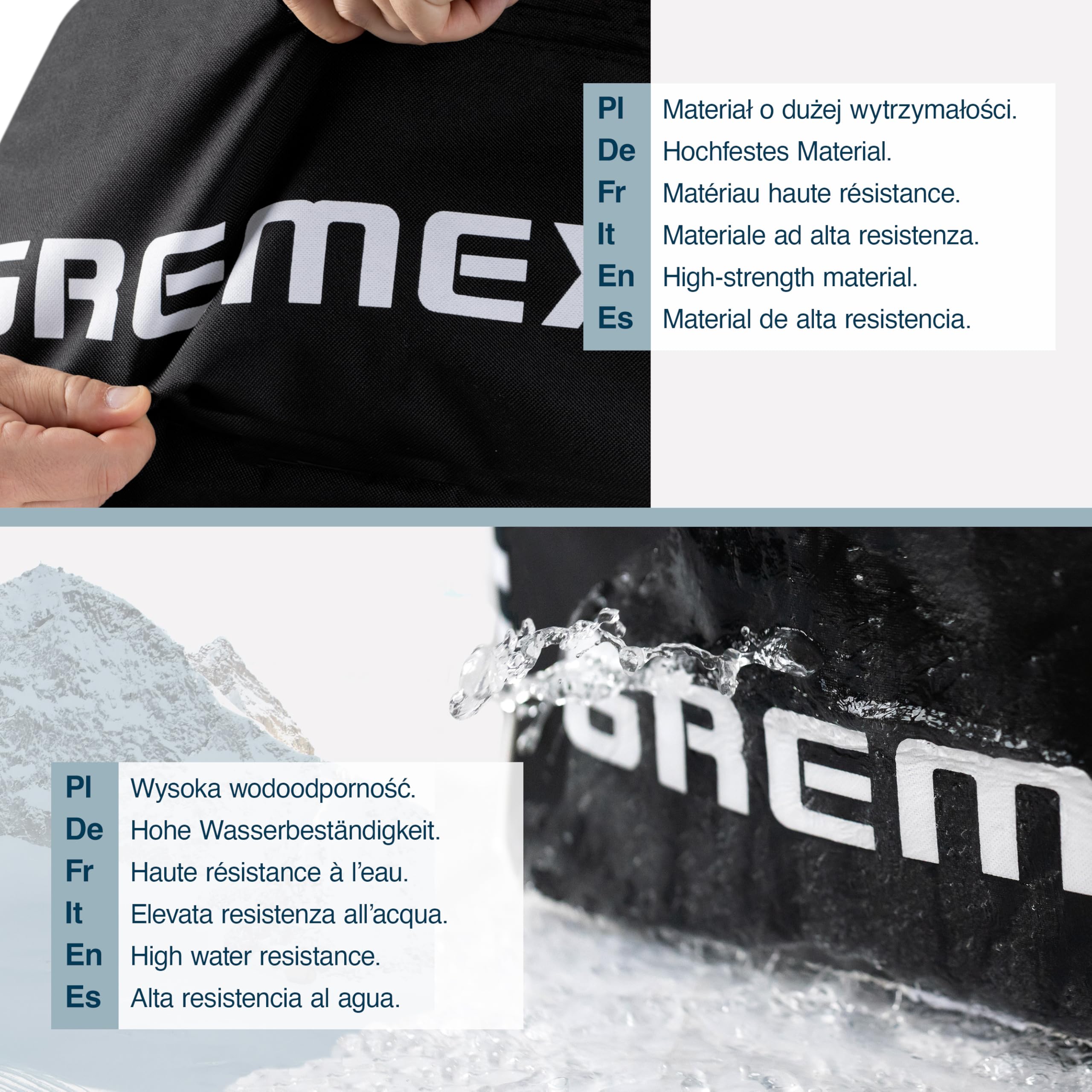 Bolsa para Snowboard 170 cm Impermeable Protectora Resistente Ligera