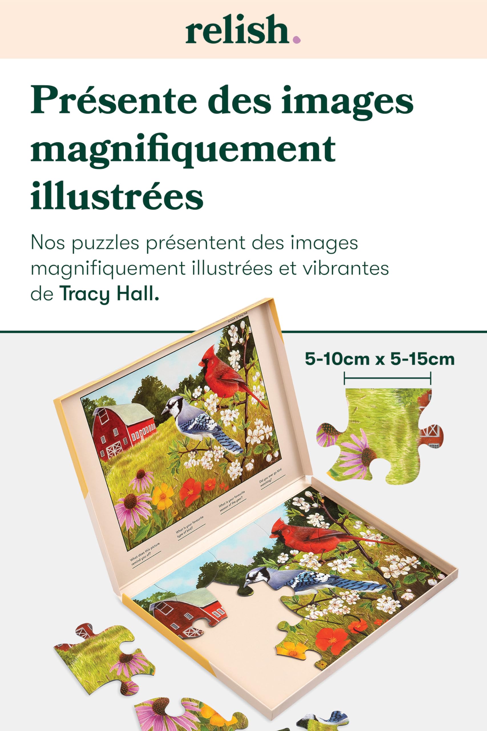 Relish ‘Summer Birds’ Puzzle 13 Pièces : Activités Adaptées aux Seniors Atteints de Démence ou d’Alzheimer