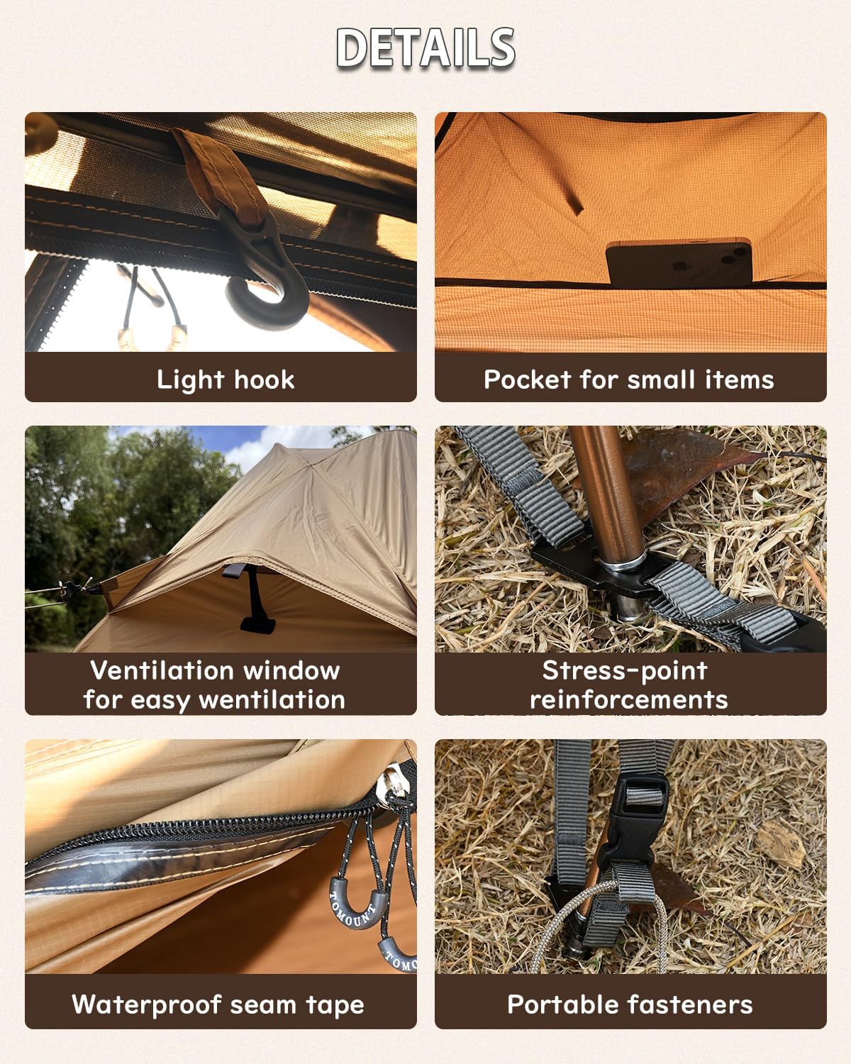 MC TOMOUNT Backpacking Tent Ultralight Nylon 1-2 Person Tent 3.3lbs-4.4lbs for Hiking Camping