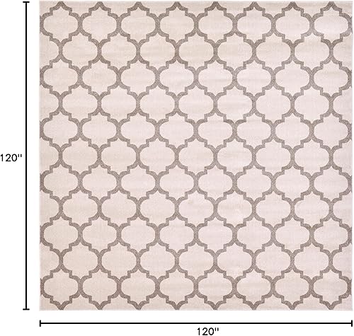 Vista 528 de Unique Loom Trellis Collection - Alfombra estilo marroquí de enrejado gris oscuro (8' 0 pies x 11' 0 pies)
