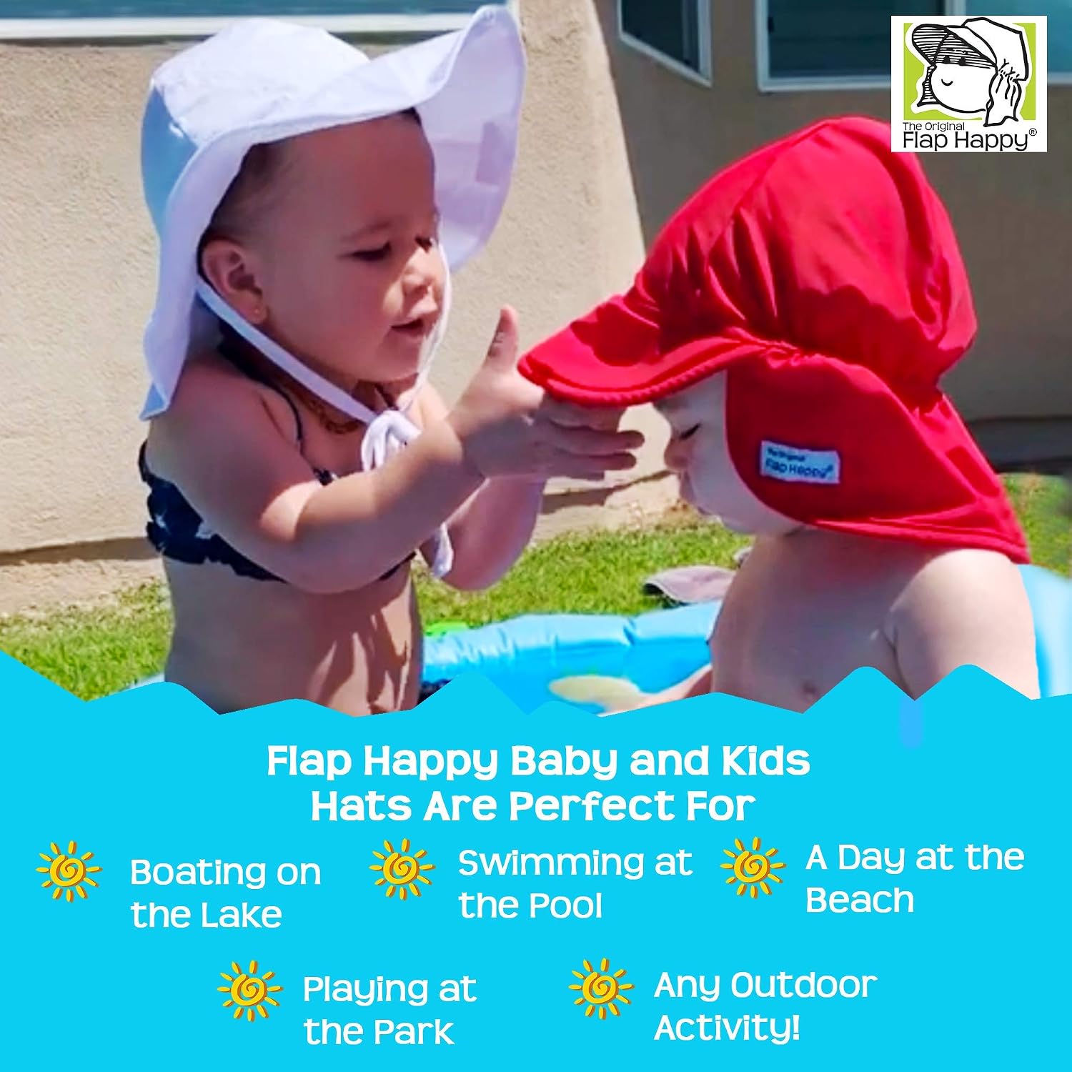 Flap Happy Girls UPF 50+ Floppy Hat