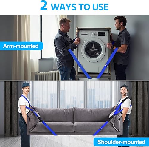 Miniatura 2 de Correas móviles de elevación para muebles pesados sistema de elevación y movimiento para 2 personas mover muebles, electrodomésticos y objetos