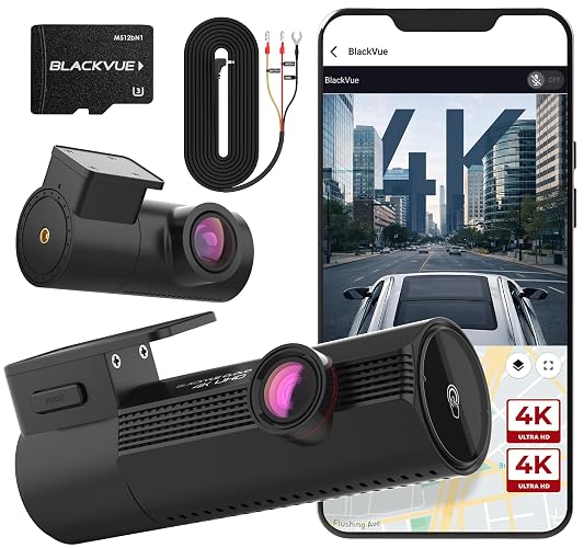 BlackVue Elite 10-2CH 64GB Dash Cam - 4K+4K Dash Cam Front and Rear, Dual STARVIS 2 Night Vision, HDR Front, Power Saving Parking Mode, Free Hardwire Cable & SD Card, Supports up to 1TB, Wi-Fi