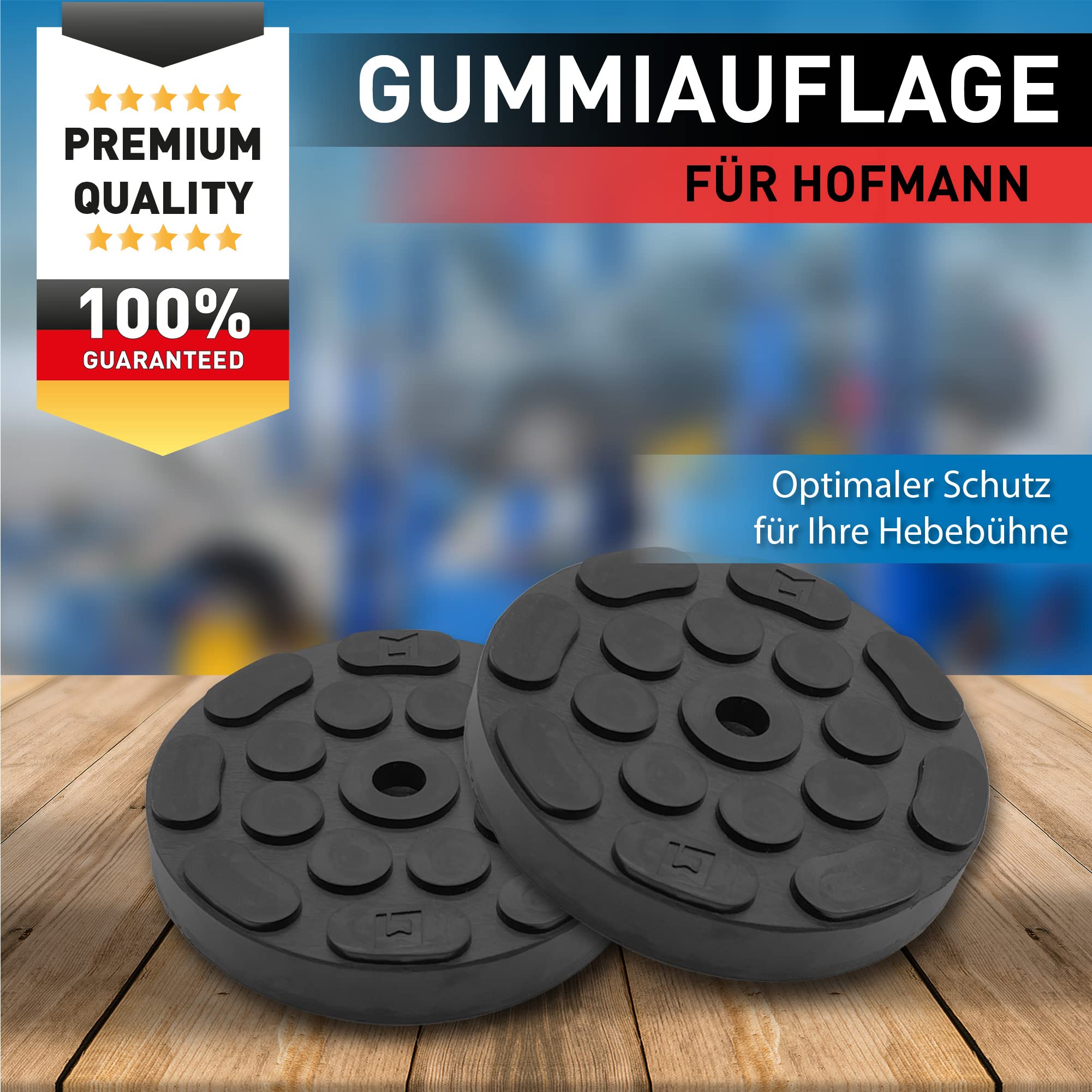 Hofmann Gummiteller - Auflage Gummi für 2 Säulen Hebebühne von Hofmann MTF3000, GDE2500 (4)