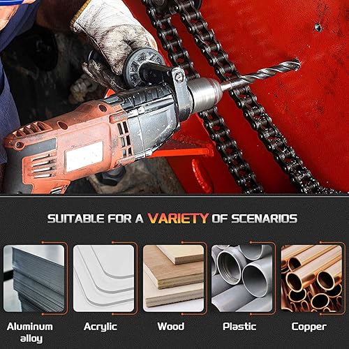 Miniatura 6 de Broca, diámetro de corte de 516 pulgadas (0.313 in), 4241 HSS negro y dorado 118 ángulo de corte versátiles  (aplicaciones para perforar plástico,