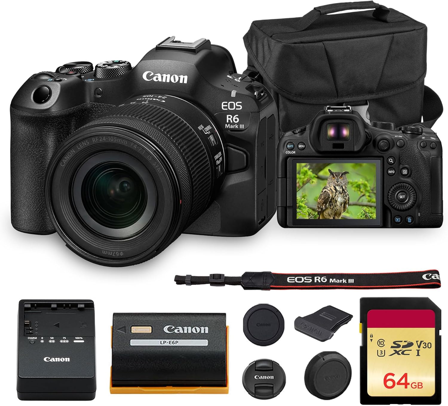 Amazon.com : Canon EOS R6 Mark III Mirrorless Camera with 24-105mm f/4 ...
