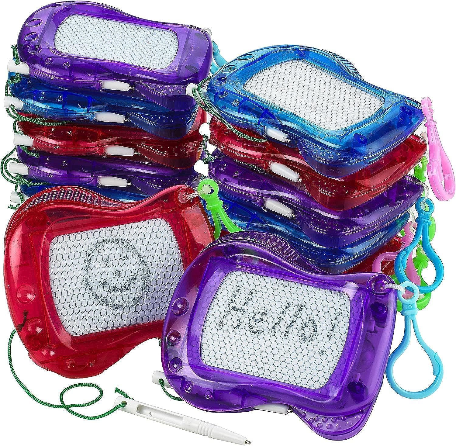 12 PackMini Magnetic Drawing Board for Kids,Erasable Doodle Sketch and Writing Pad for Boys and Girls,Toys for Classroom, Kids Prizes,Birthday Party Favor and Goodie Bag Stuffer